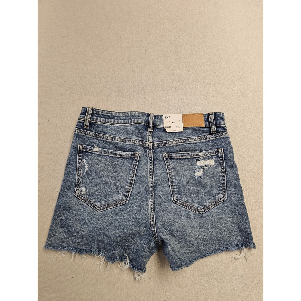 BKE Denim Billie High Rise Slim Fit Distressed Jean Shorts Size 30 NWT